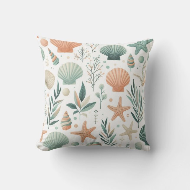 Serene Meereswelt Kissen (Vorderseite)