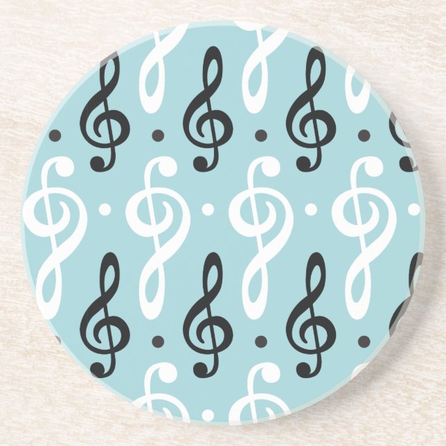 Serene Melodies Treble Clef Getränkeuntersetzer (Vorne)