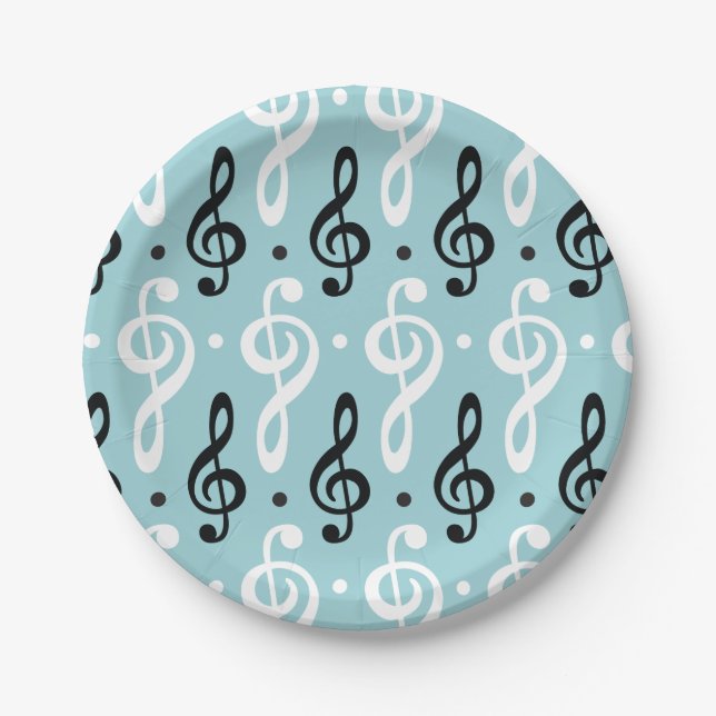 Serene Melodies Treble Clef Pappteller (Vorderseite)