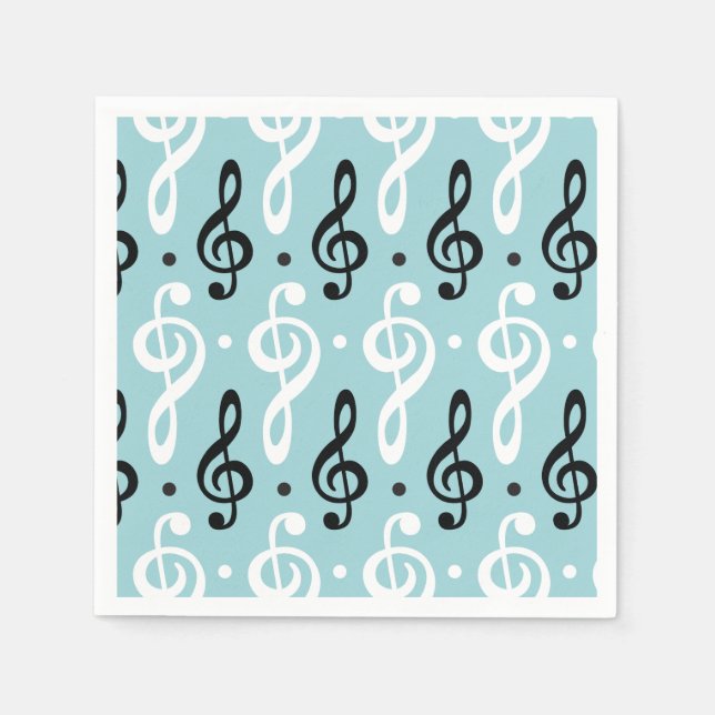 Serene Melodies Treble Clef Serviette (Vorderseite)