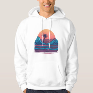 Serene Montabeach Minimalistisch Ocean Kreatives T Hoodie