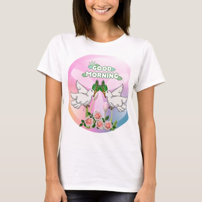 Serene Morning Begrüßung T-Shirt (Vorderseite)