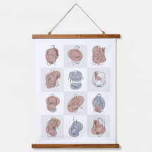 Serene Motherhood Line Art - Abstrakter Baby Bump