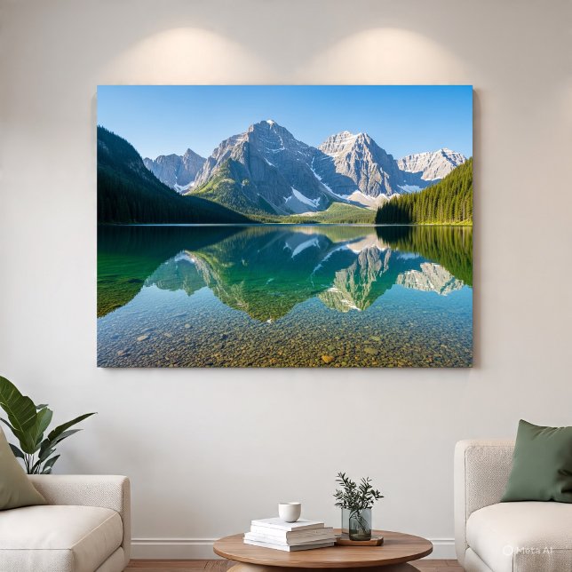 Serene Mountain Lake Reflection Poster (Von Creator hochgeladen)