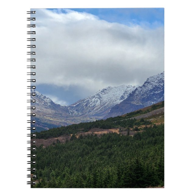 Serene Mountain Peaks Notebook Notizblock (Vorderseite)