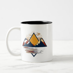 Serene Mountain Scene - Zwei-Tone-Tasse 11 oz Zweifarbige Tasse