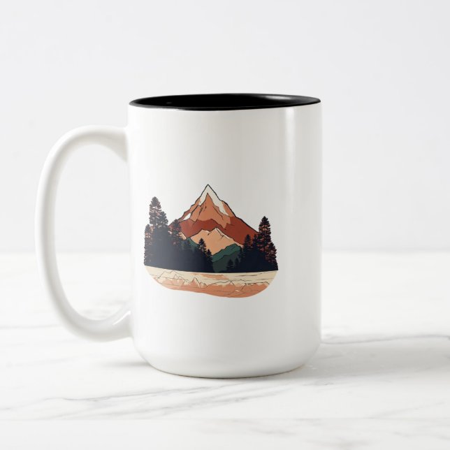 Serene Mountain Zwei-Tone Tasse - 15 oz (Links)
