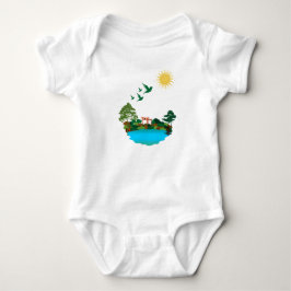 Serene Nature Inspiriert Baby Bodysuit . Strampler