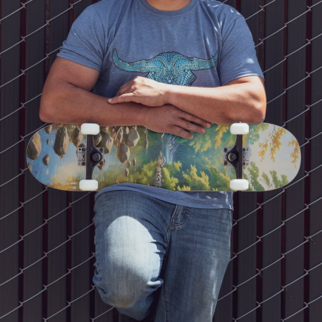 Serene Nature Scene Skateboard (Außenbereich 3)