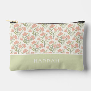 Serene Neutral Florals Mit Monogramm Zubehörtasche