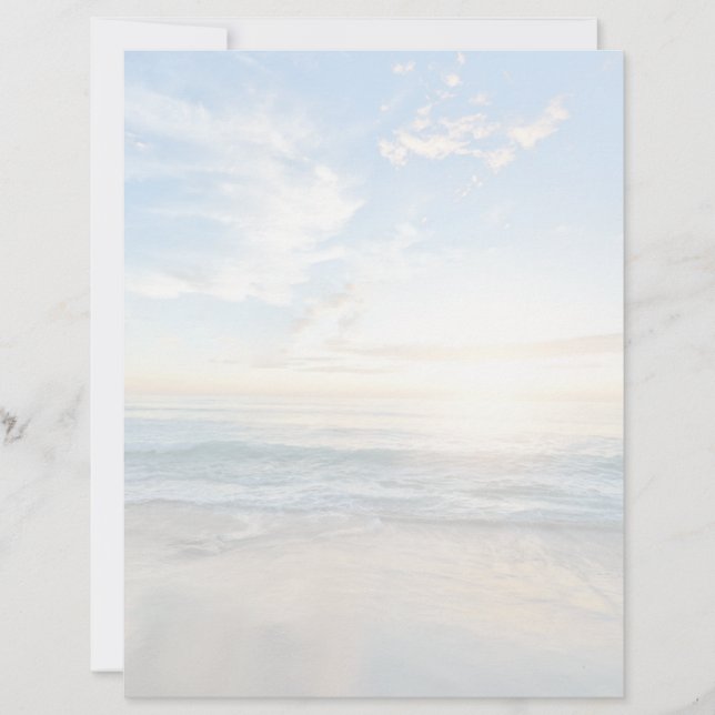 Serene Ocean / Beach Scene Stationery (Vorderseite)