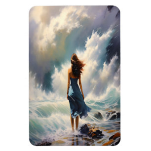 Serene Ocean Escape - Küstenart Magnet