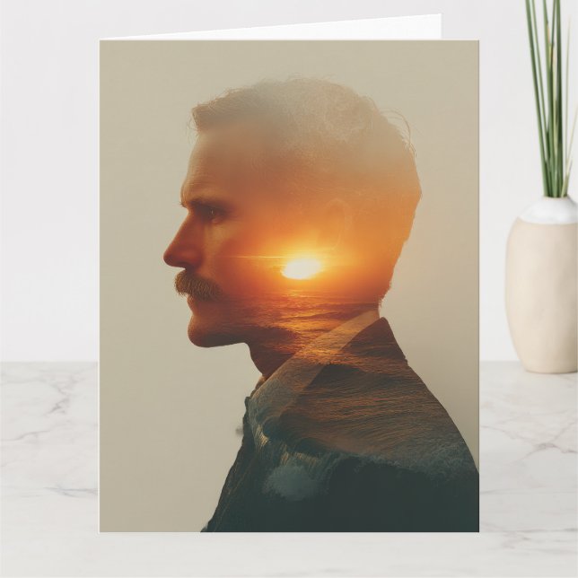 Serene Ocean Light: Watercolor Sympathy Card Karte (Vorderseite)