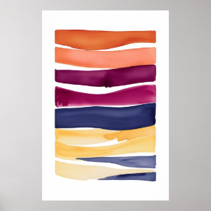 Serene Ocean Symphony: Abstrakt Inspiriert Welleng Poster