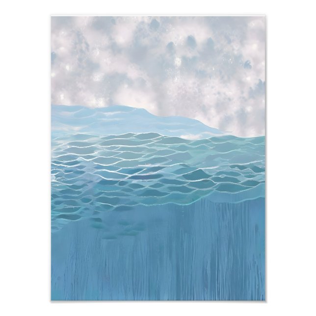 Serene Ocean Waves Fotodruck (Vorne)