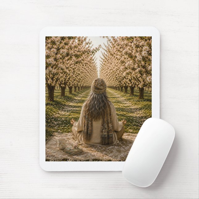 Serene Orchard Sticky Notes | Romantic Botanical  Mousepad (Mit Mouse)