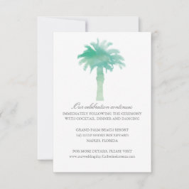Serene Palm Tree Watercolor | EMPFANG Einladung