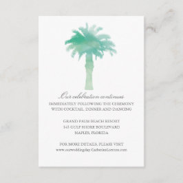 Serene Palm Tree Watercolor | EMPFANG Einladung
