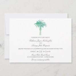 Serene Palm Tree Watercolor | Hochzeit Einladung
