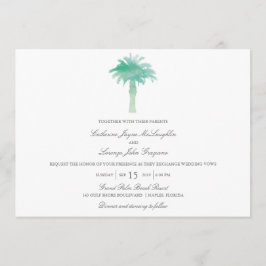 Serene Palm Tree Watercolor | Hochzeit Einladung