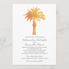Serene Palm Tree Watercolor | Hochzeit Einladung