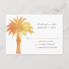Serene Palm Tree Watercolor | HochzeitsrSVP RSVP Karte