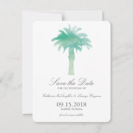Serene Palm Tree Watercolor | SAVE THE DATE