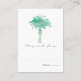 Serene Palm Tree Watercolor | Sitzkarte Platzkarte