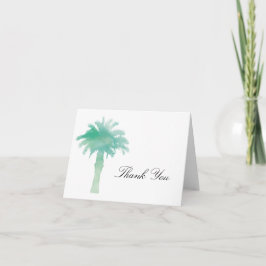 Serene Palm Tree Watercolor | Vielen Dank Dankeskarte