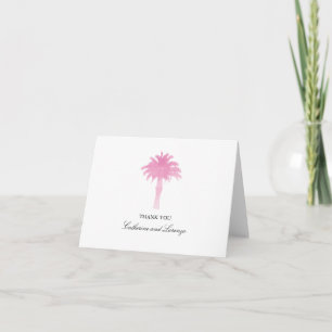 Serene Palm Tree Watercolor Vielen Dank Dankeskarte
