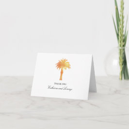 Serene Palm Tree Watercolor | Vielen Dank Dankeskarte