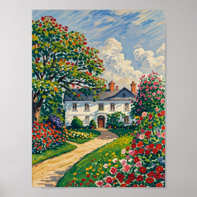 Serene Park Szene im Frühjahr Poster (Vorne)