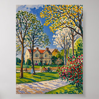 Serene Park Szene im Frühjahr Poster