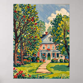 Serene Park Szene im Frühjahr Poster