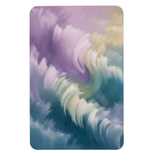 Serene Pastel Abstrakt Wave Dreamy Art Magnet
