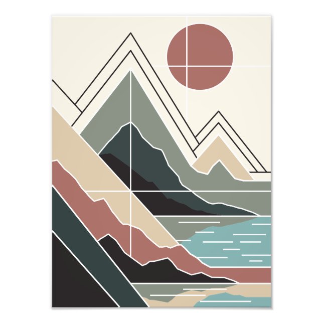 Serene Peaks Fotodruck (Vorne)