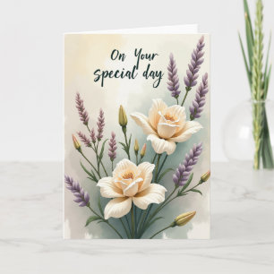Serene Petal Geburtstagskarte Karte