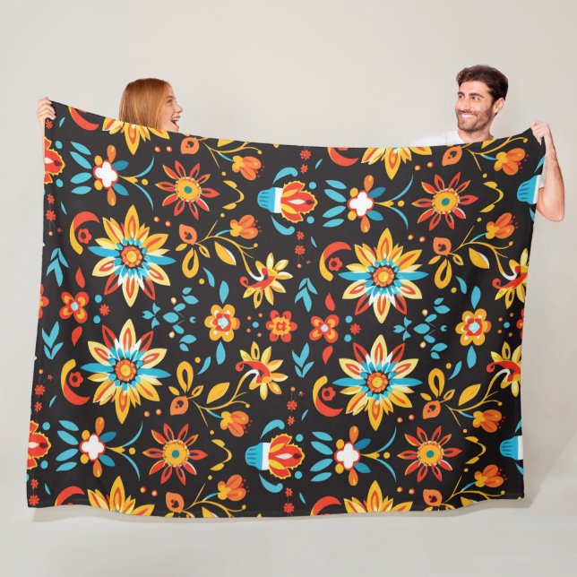 Serene Petal Patterns 60x80 Fleece Blanket (Beispiel)