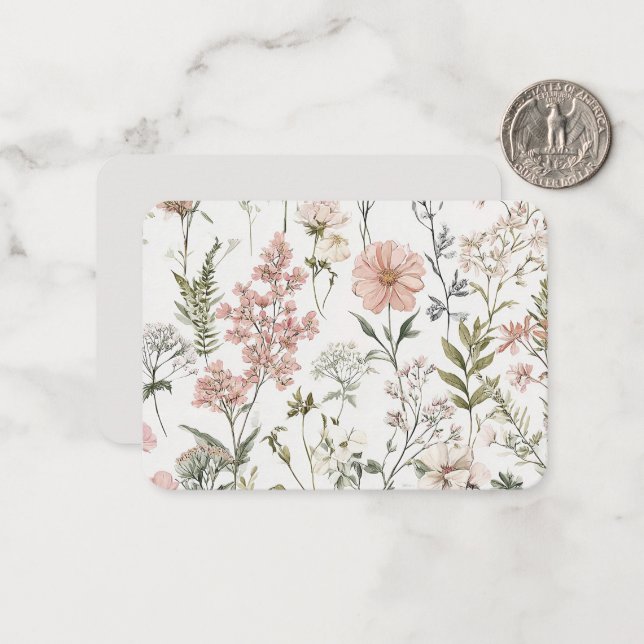 Serene Petals Mitteilungskarte (Vorderseite/Rückseite Beispiel)