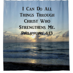 SERENE PHILIPPIANS 4:13 FOTO DESIGN DUSCHVORHANG