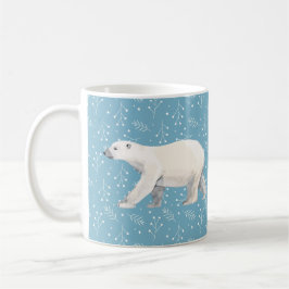 Serene Polar Bear Blue & White Winter Tasse