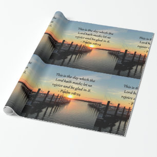 SERENE PSALM 118:24 SONNENPLATZ ÜBER DEM SEE GESCHENKPAPIER