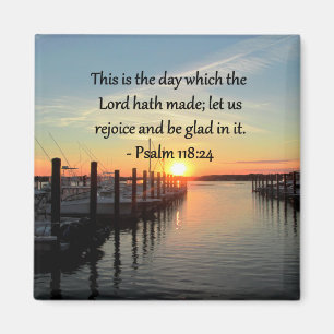 SERENE PSALM 118:24 SUNSET AUF DEM SEE MAGNET