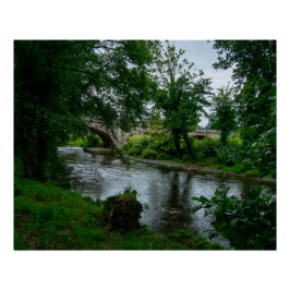 Serene River Elwy und St. Asaph Bridge Poster