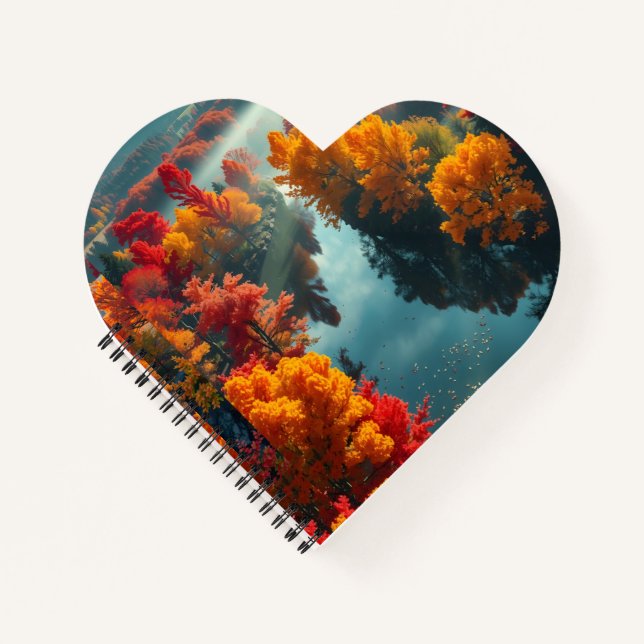 Serene River Shore Reflection Nature Art  Notizbuch (Vorderseite)