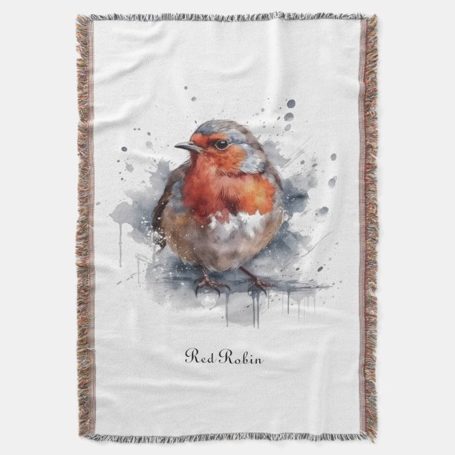 Serene Robin, individuell Decke (Vorderseite Vertikal)
