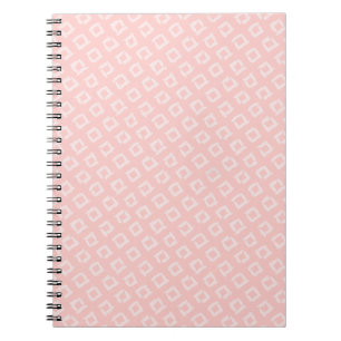 Serene Romantisches rosa geometrisches Muster Notizblock