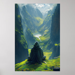 Serene Rugged Man vermittelt Outdoor Poster