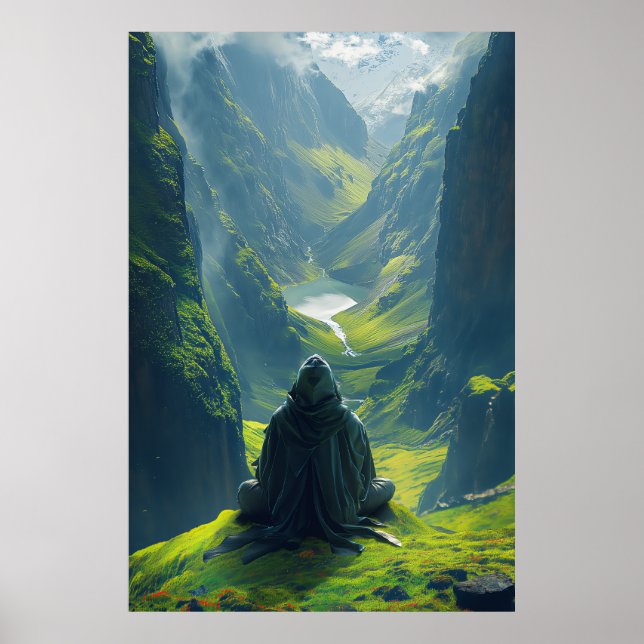 Serene Rugged Man vermittelt Outdoor Poster (Vorne)