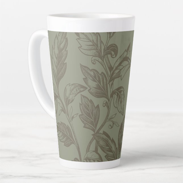 Serene Sage Green | Fettformatige Botanische Anwei Milchtasse (Linke Ecke)